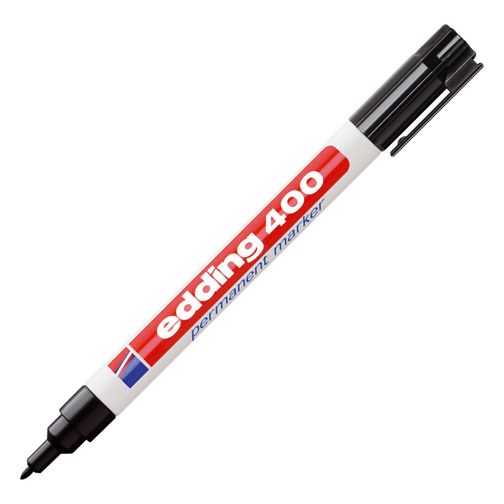 edding Marqueur permanent 400, Pointe ogive 1 mm, Noir
