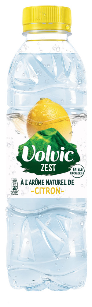 Volvic Zest Eau plate  larme naturel de citron - Lot 24 bouteilles PET 50 cl