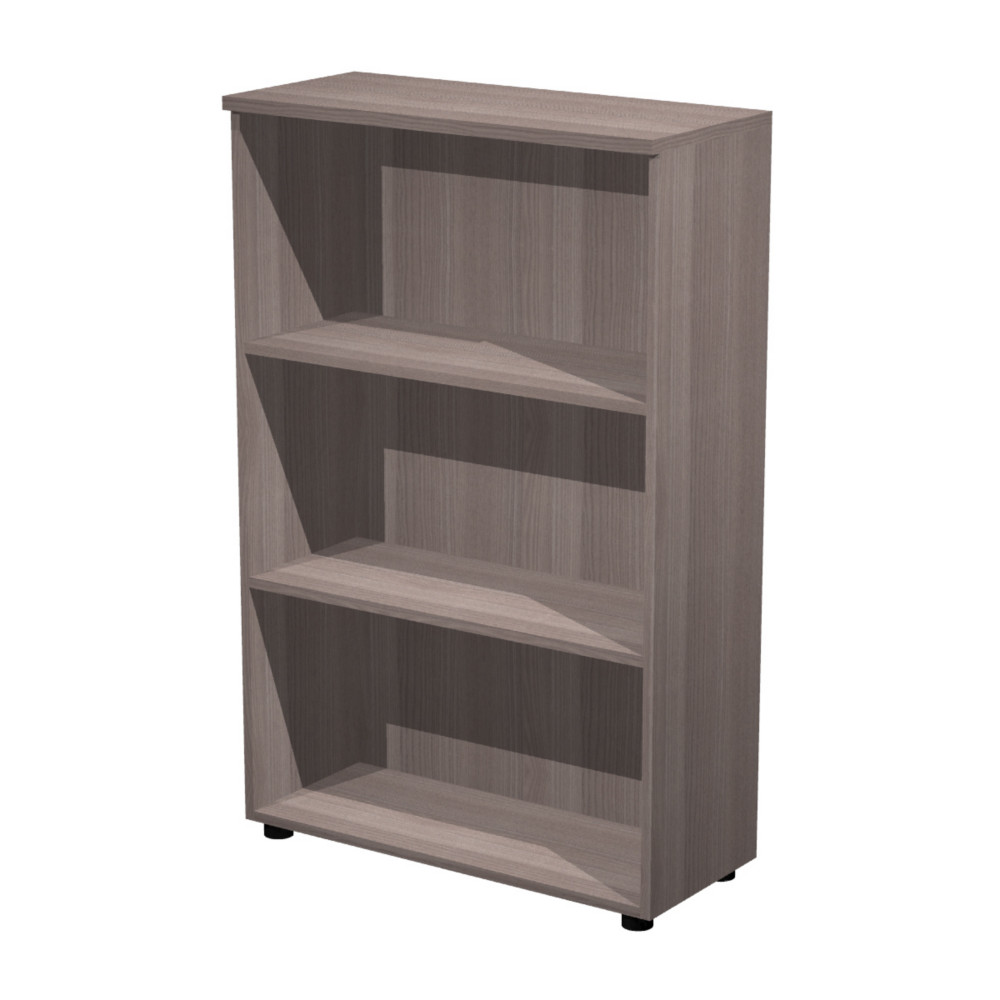 Bibliothque mi-hauteur Pronto - L.80 x H.120 cm - Sans porte - Cendre