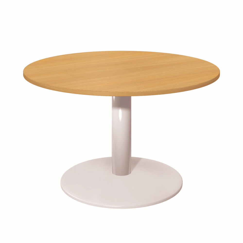 Table Ronde D.100 cm - Pitement tulipe Blanc - Plateau Chne