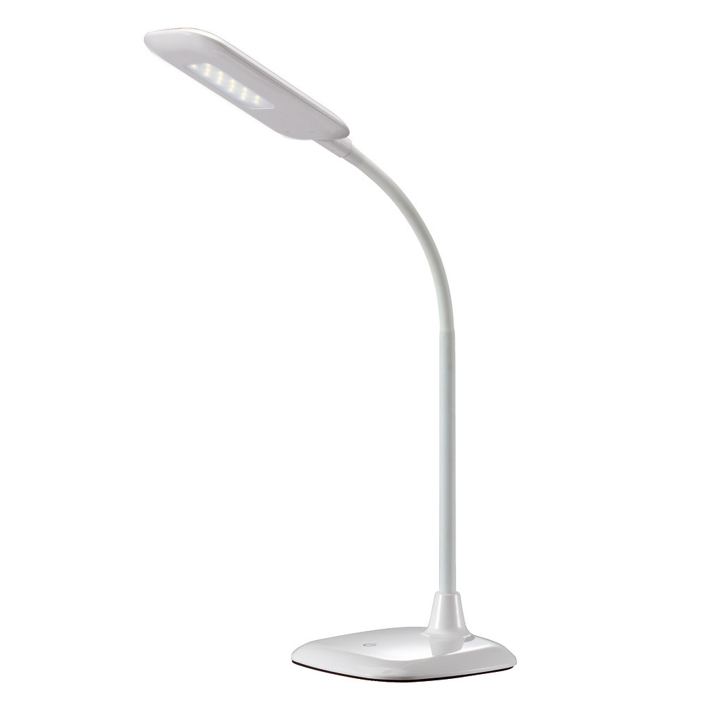 Aluminor Lampe de bureau Mika - Led intgre - 6 W - Bras flexible - Blanc