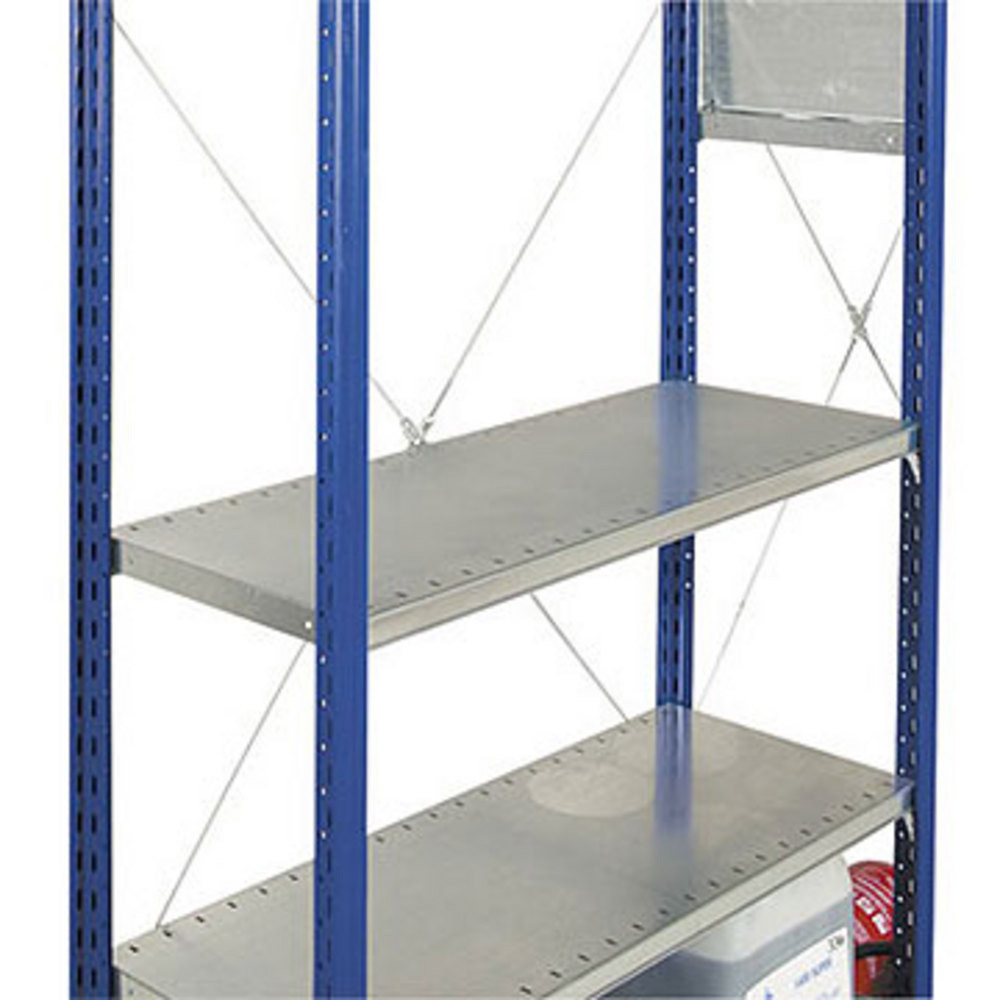 Rayonnage industriel Tl 200 - Galvanis - P. 40 cm  - A tablettes pleines - Elment Dpart