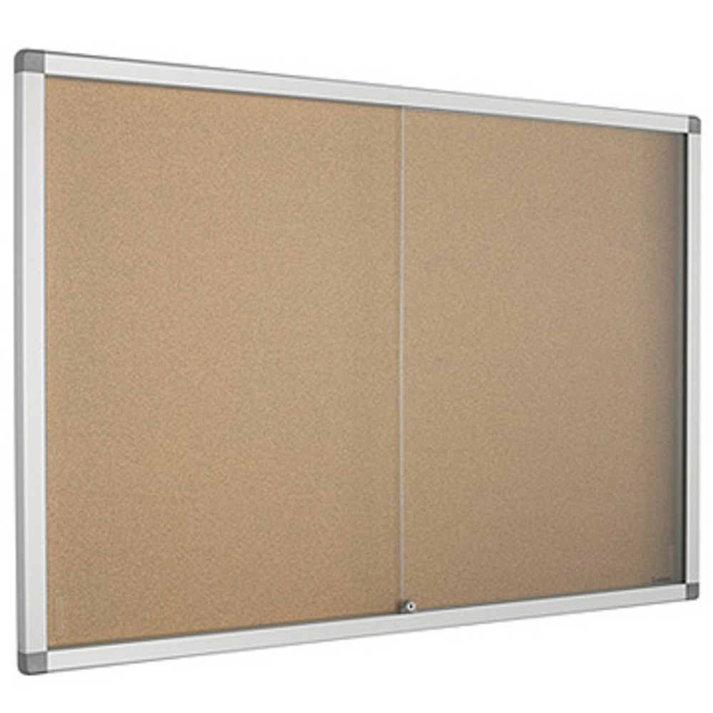 Planorga Vitrine d'intérieur 18 feuilles A4 fond liège