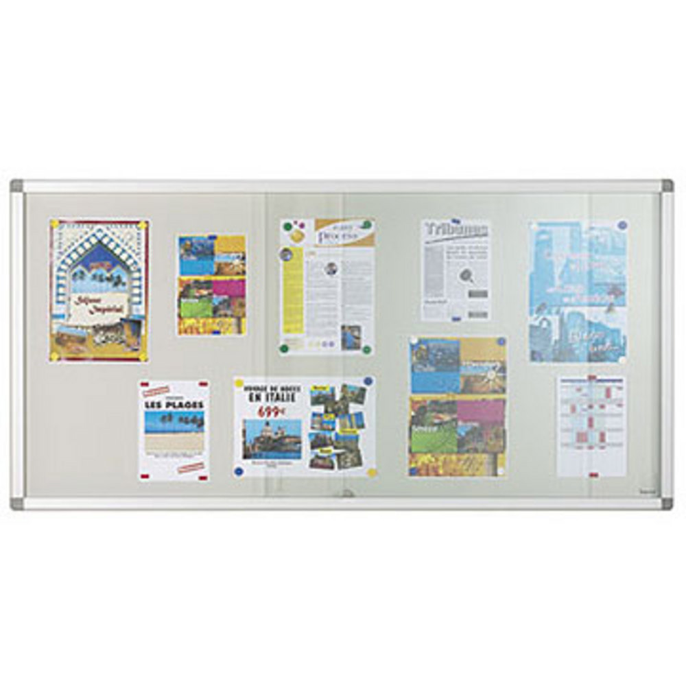 Planorga Vitrine d'intrieur 27 feuilles A4 fond mtal
