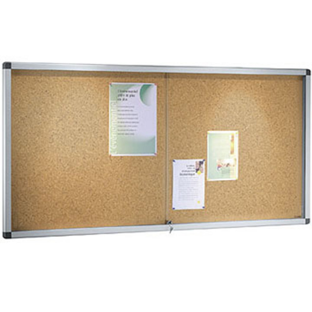 Planorga Vitrine d'intérieur 27 feuilles A4 fond liège - NF Haute qualité et sécurite