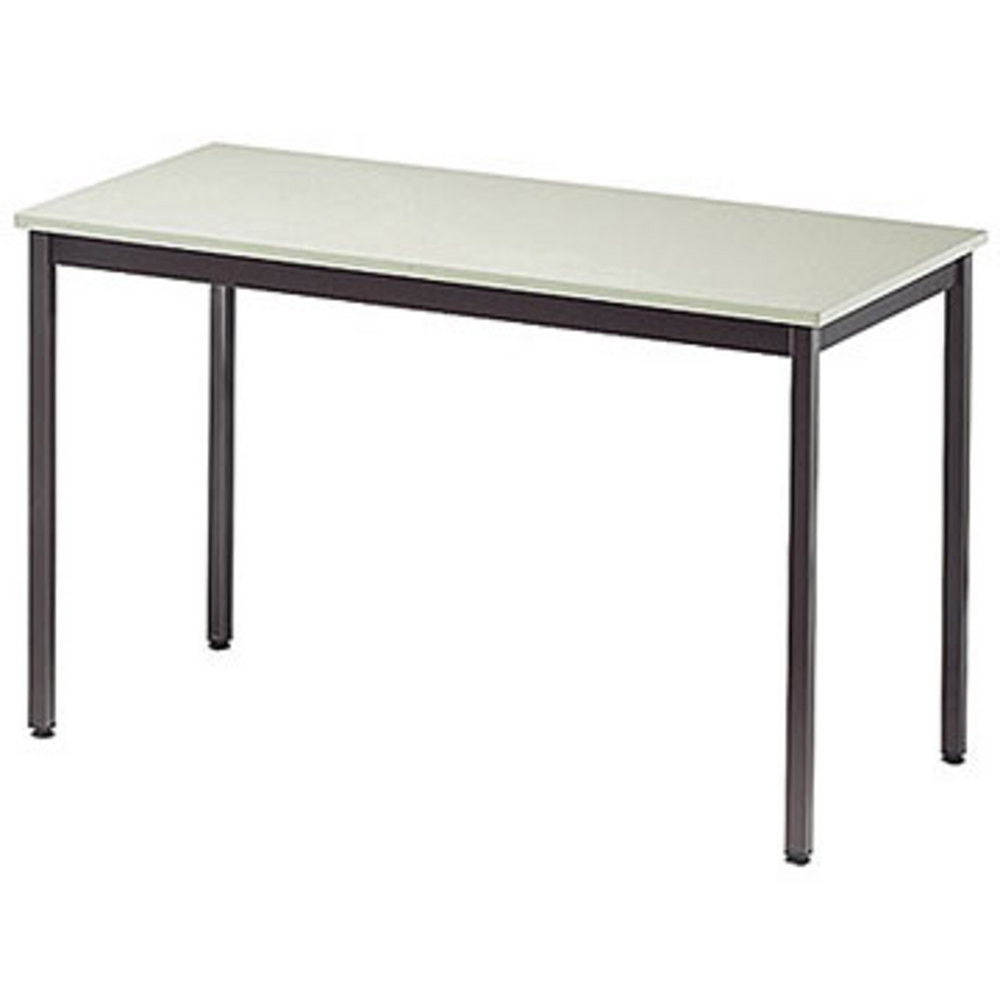 Table Budget Rectangle 120 x 60 cm - Plateau Beige - pieds Brun
