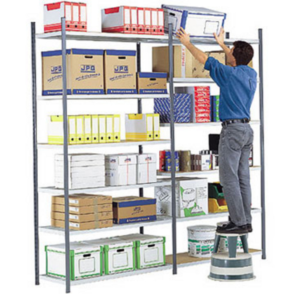 Rayonnage industriel Multi Rack - Polyvalent - H. 240 x L. 125 x P. 50 cm - Elément Suivant - Gris