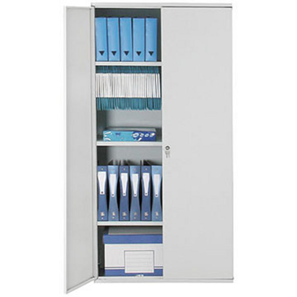 Armoire mtal Starting portes battantes - H. 198  x  L. 80 cm - Corps Gris - Portes Grises