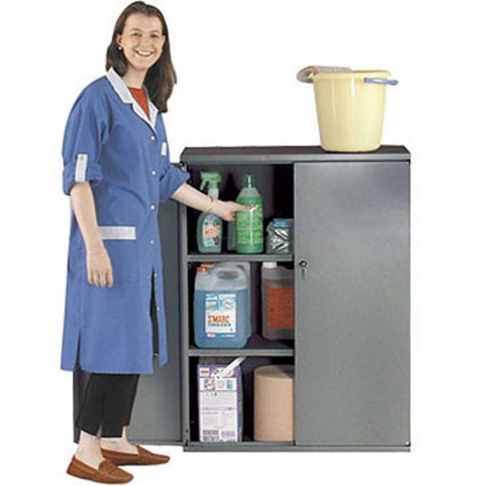 Armoire mtal Starting portes battantes H.105 x L. 80 cm - Corps Anthracite - Portes Anthracite