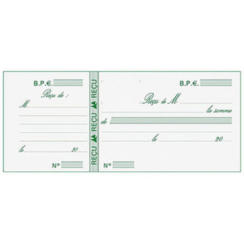 Exacompta Carnet  souche Reus - Format horizontal 9 x 21 cm - 50 feuilles