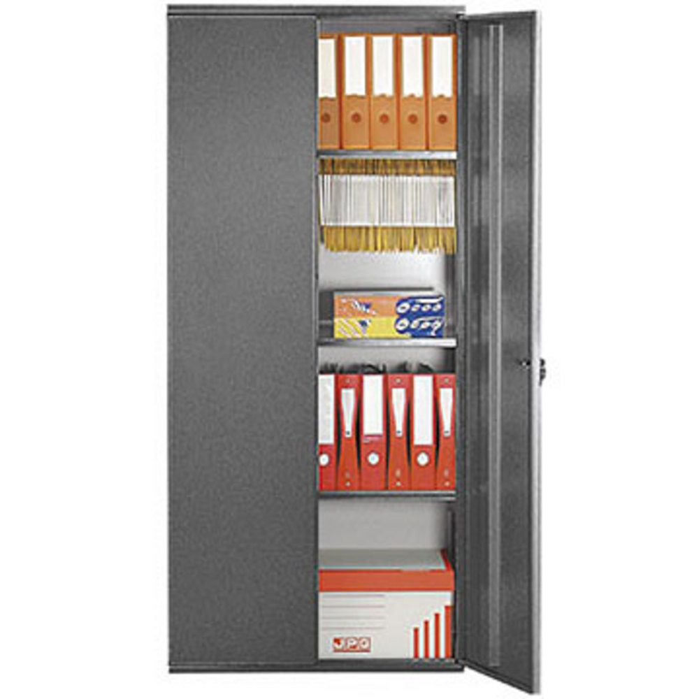 Armoire mtal Starting portes battantes H.180 x L. 80 cm - Corps Anthracite - Portes Anthracite
