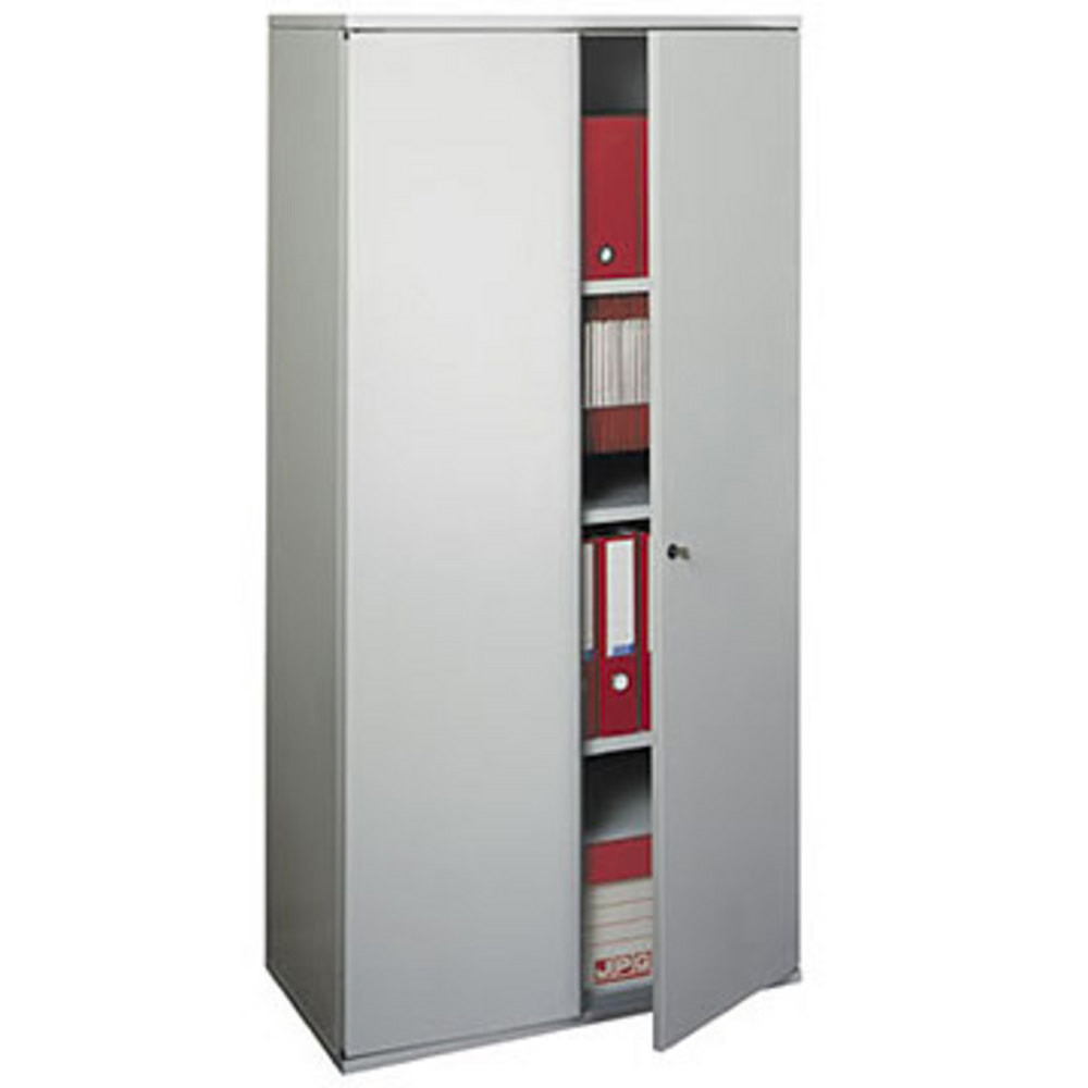Armoire métal Starting portes battantes H.160 x L. 80cm - Corps Gris - Portes Grises