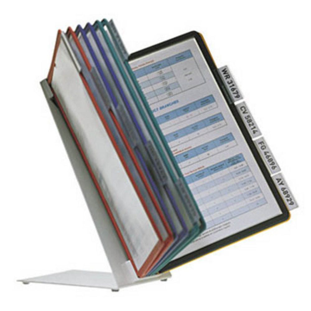 Durable Systme de panneau d'affichage de table Vario A4 - 10pochettes assorties