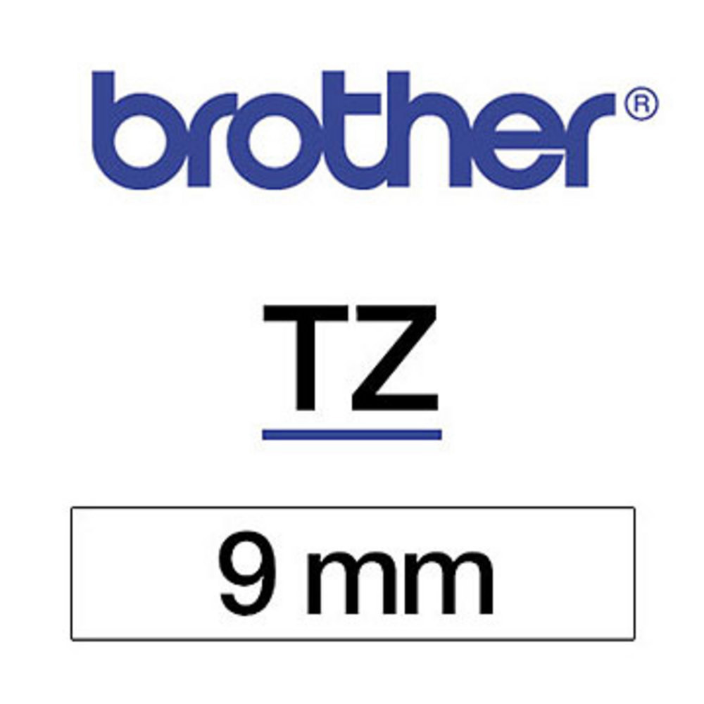 Brother Ruban Tze-N221 pour tiqueteuse - 9 mm x 8 m - Noir sur Blanc