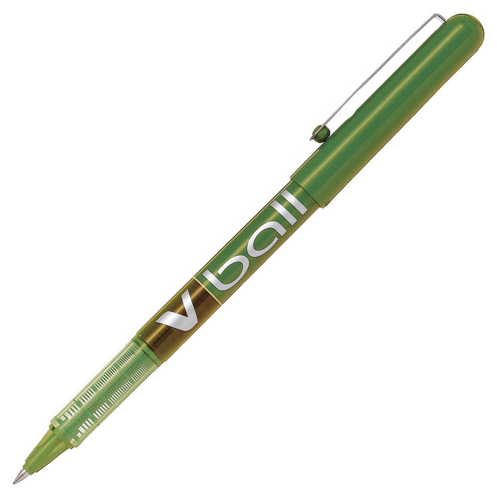 Pilot V Ball Stylo roller encre liquide  capuchon pointe fine 0,5 mm vert