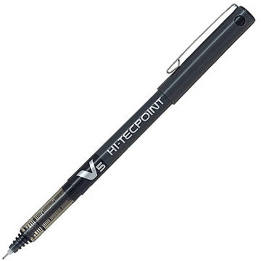 Pilot Hi-Tecpoint V5 - Stylo roller pointe fine 0,5 mm - Noir