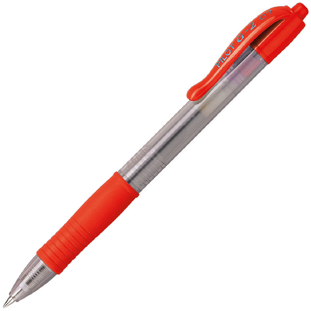 Pilot G2 Stylo roller encre gel rétractable pointe fine 0,5 mm rouge
