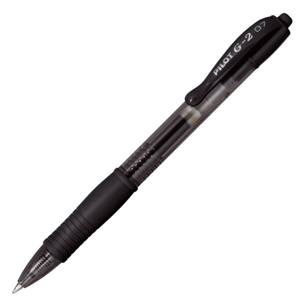 Pilot G2 Stylo roller encre gel rtractable pointe moyenne 0,7 mm noir