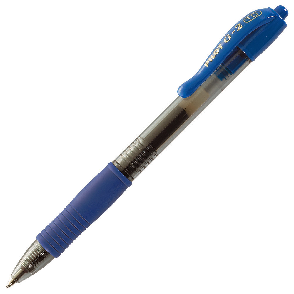 Pilot G2 Stylo roller encre gel rtractable pointe large 1 mm bleu