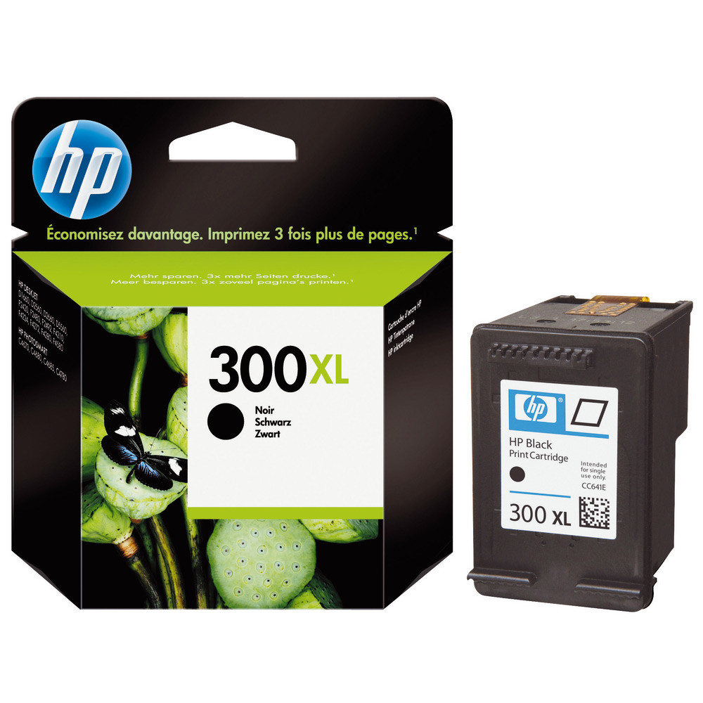 HP 300XL Cartouche d'encre authentique grande capacité CC641EE - Noir