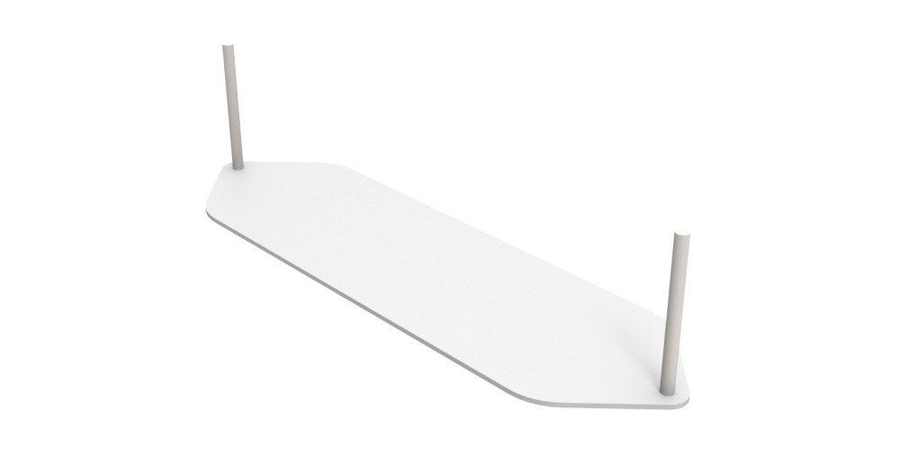 Base transversale pour panneau-cran acoustique latral L. 60 cm - Alu