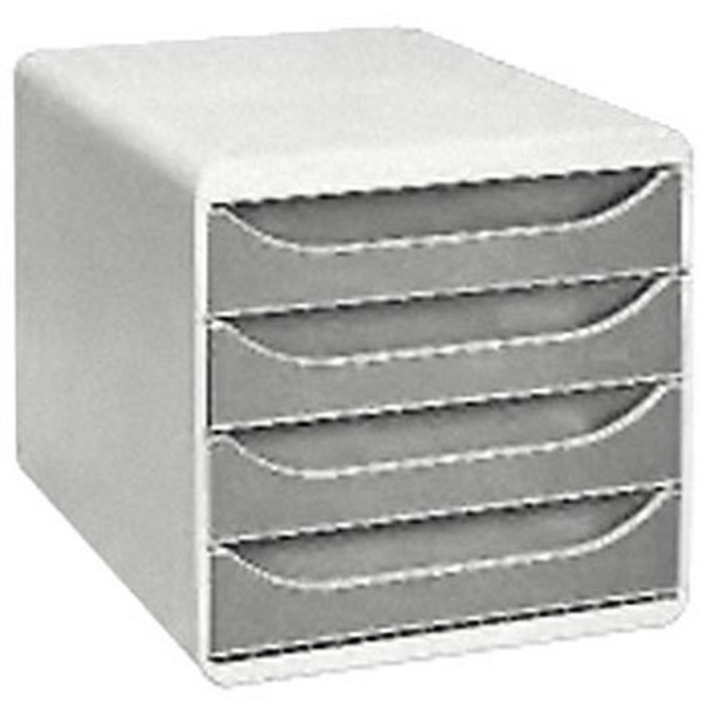 Exacompta Module de classement Big Box 4 tiroirs - corps et tiroirs gris