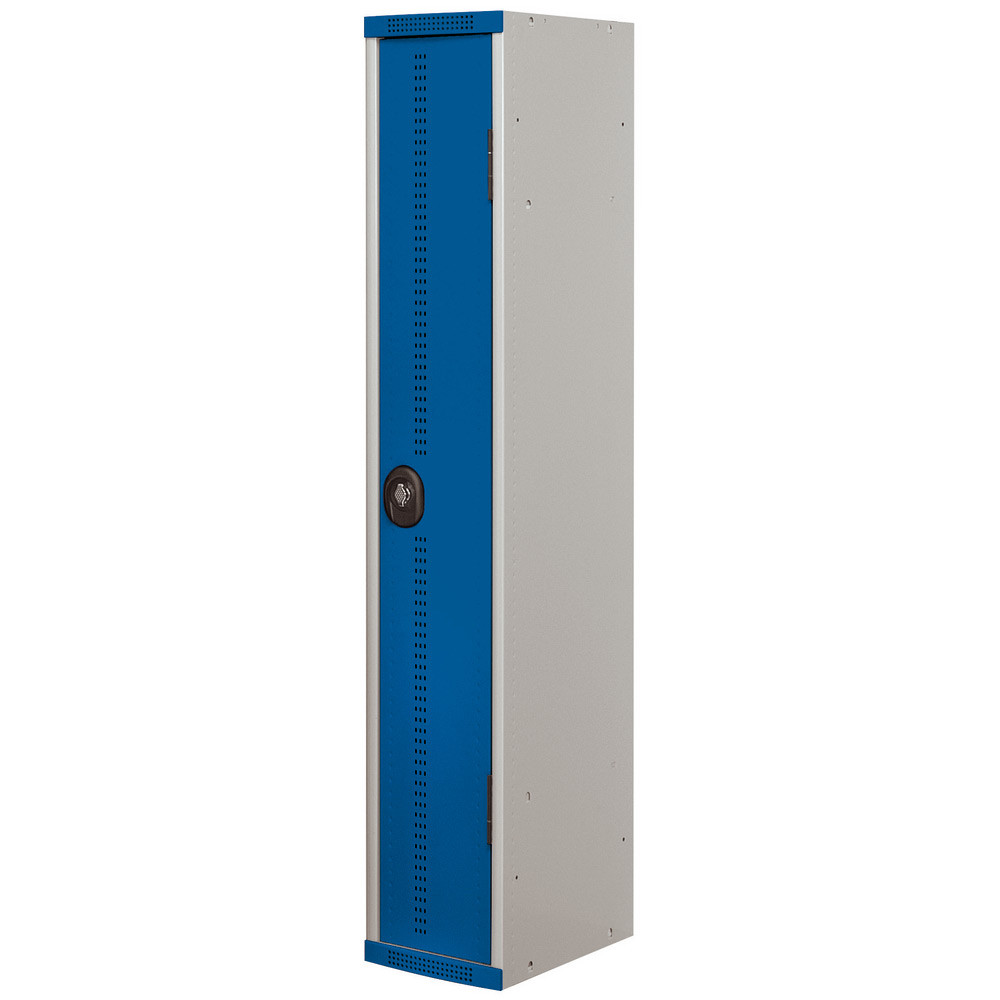 Vestiaire mtal Team Color industrie propre - 1 colonne L.30 cm - Corps Gris - Porte Bleu