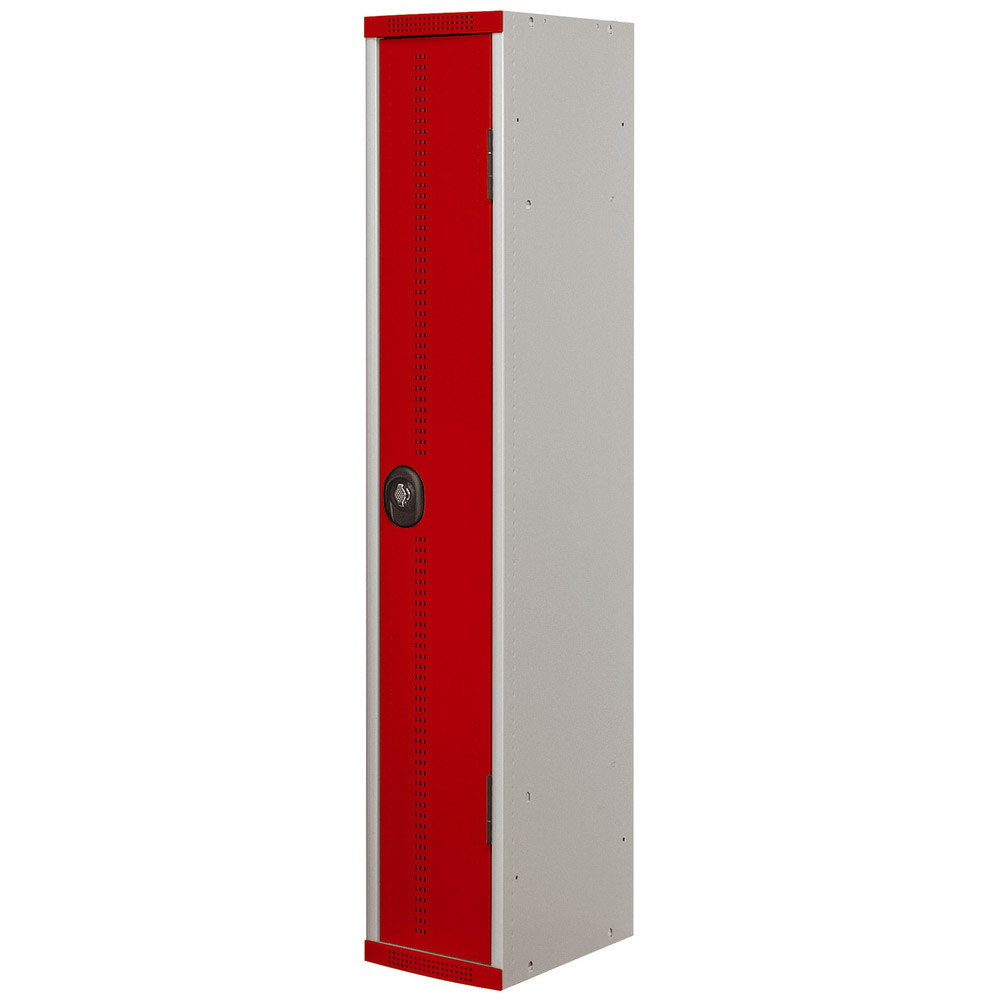 Vestiaire mtal Team Color industrie propre - 1 colonne L.30 cm - Corps Gris - Porte Rouge