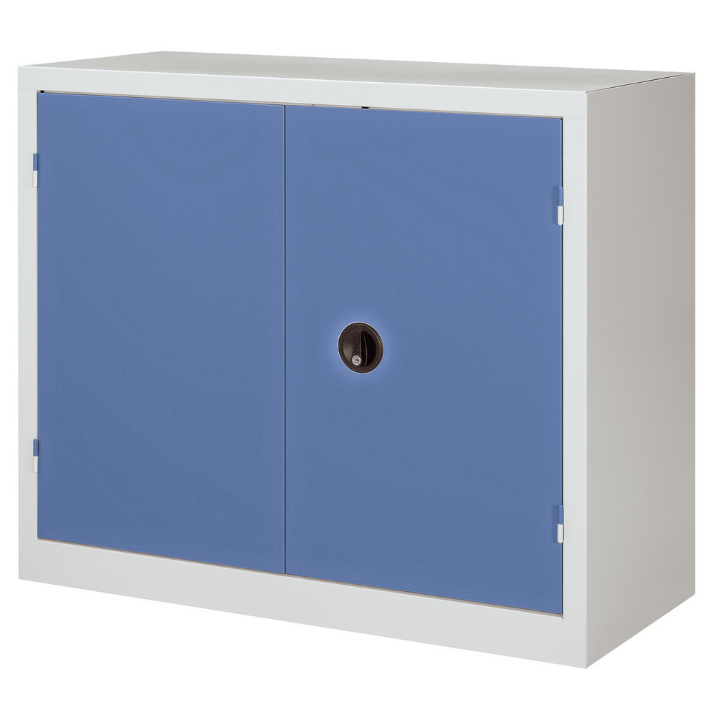 Armoire monobloc Tanker H. 100 x L. 100 cm - Corps Gris - Portes Bleu