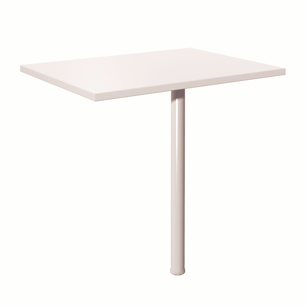 Extension Rectangle Biospace - L.80 x P.60 cm - Plateau Gris - Pied tube Aluminium
