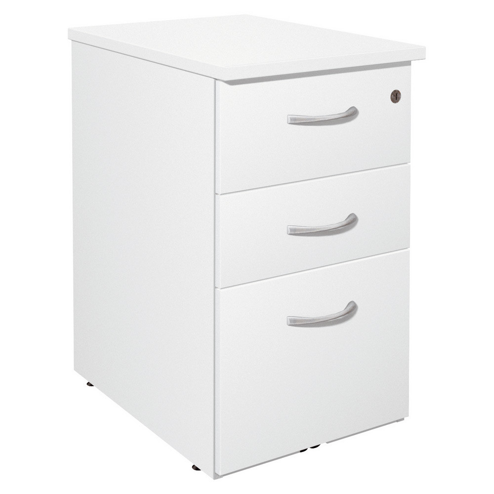 Caisson mlamin hauteur bureau L.42 x P.60 x H.72 cm - Blanc