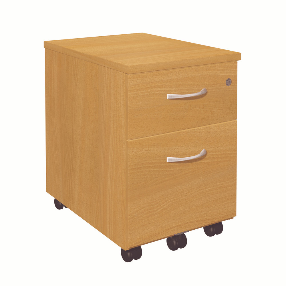 Caisson mobile 2 tiroirs L.42 x P.58 x H.60 cm - Htre