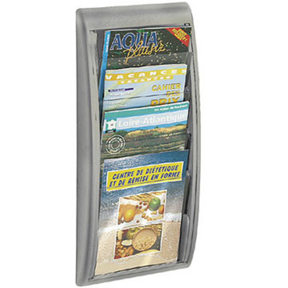 Paperflow Prsentoir Quick Fit System - Fixation Murale - 4 cases A4 - Aluminium