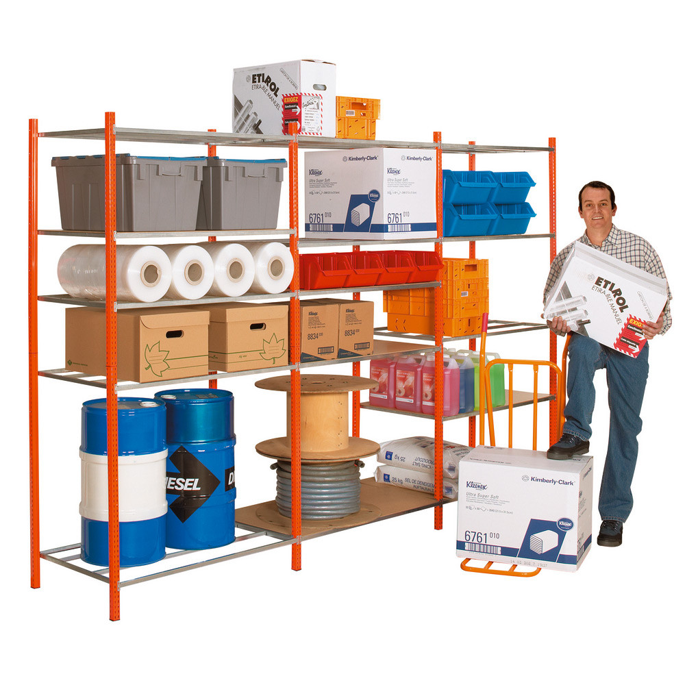 Rayonnage industriel Comptition - Polyvalent H. 200 x L. 100 x P. 60 cm  - Elment Dpart - Bleu