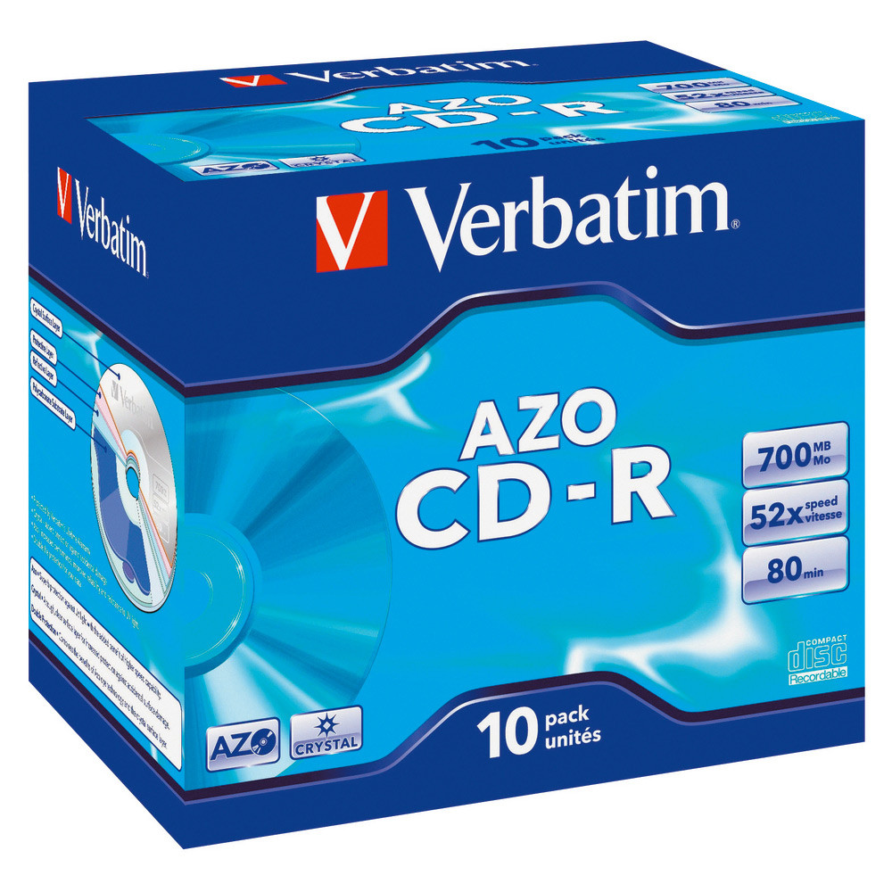 Verbatim CD R AZO Crystal 700 MB 10 Unités - vue 5