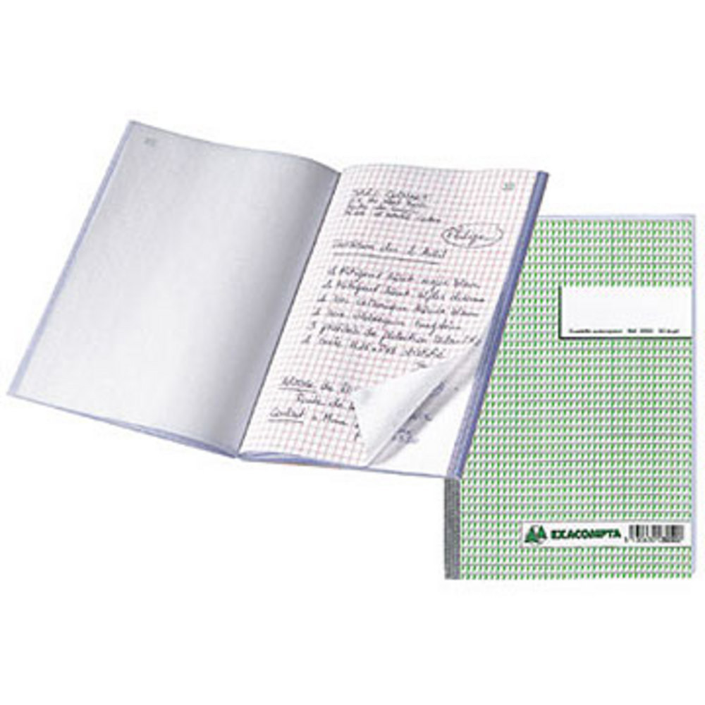 Exacompta Manifold quadrillé 5x5 - 21 x 14,8 cm - 50 feuilles autocopiantes 2 exemplaires