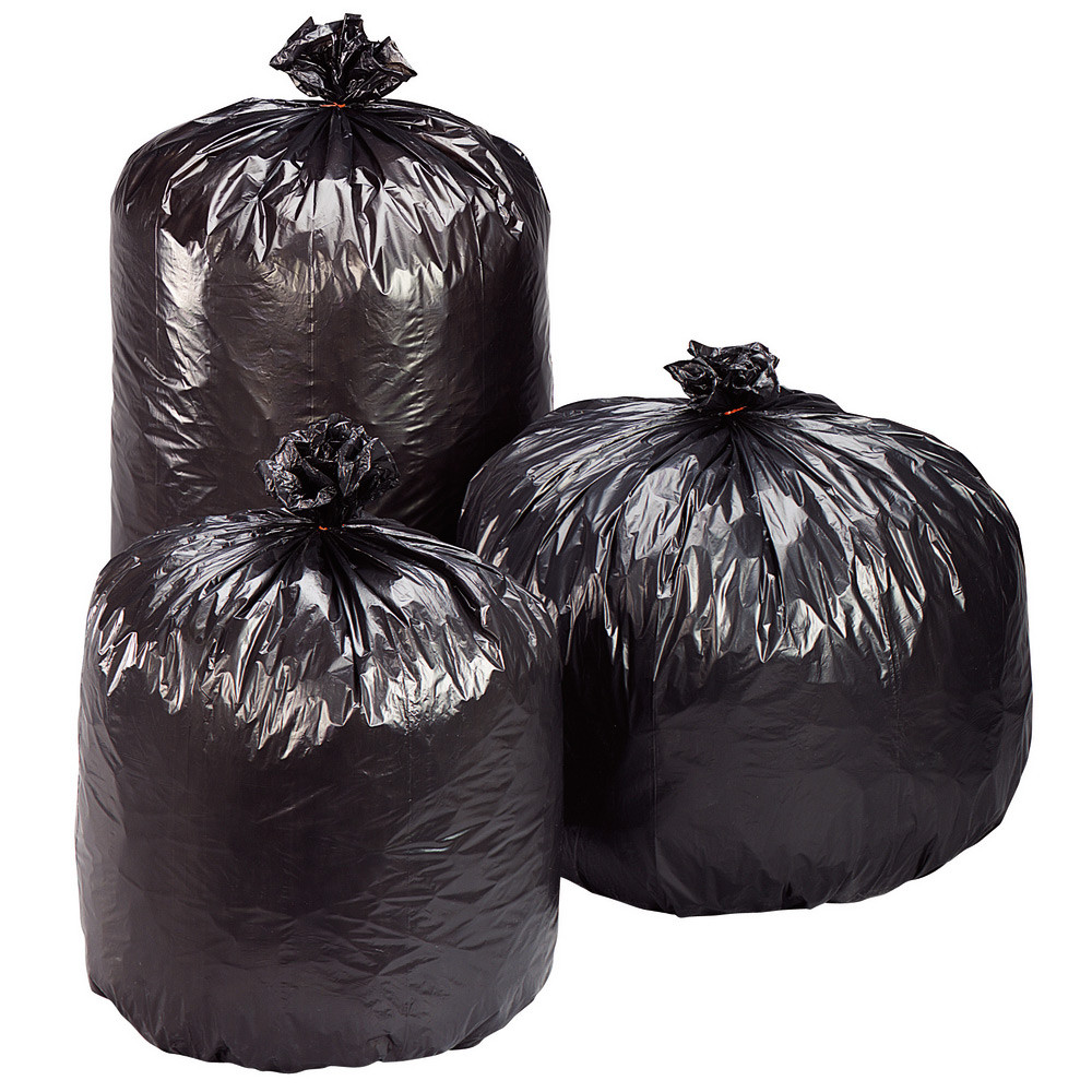 Sac poubelle conomique 130L - Gris - Lot de 100