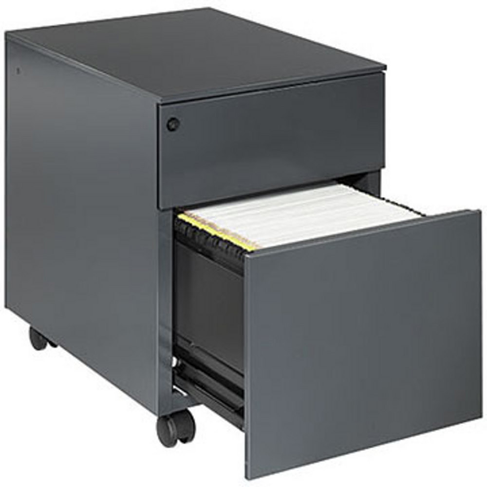 Caisson mobile mtal Universal - 2 tiroirs avec serrure - Anthracite