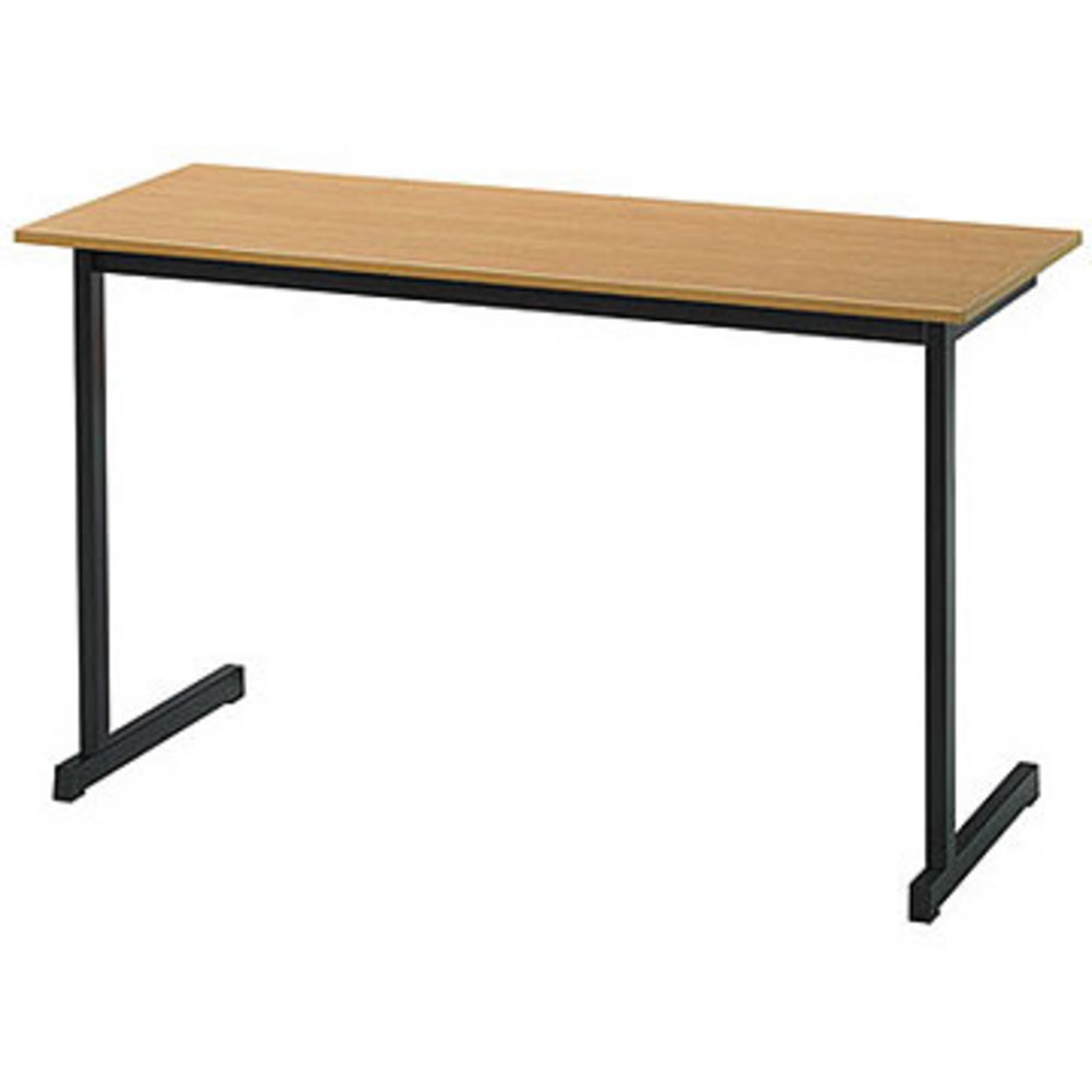 Table de formation 2 places - L.130 x P.50 cm - Plateau Hêtre - Pieds Noir