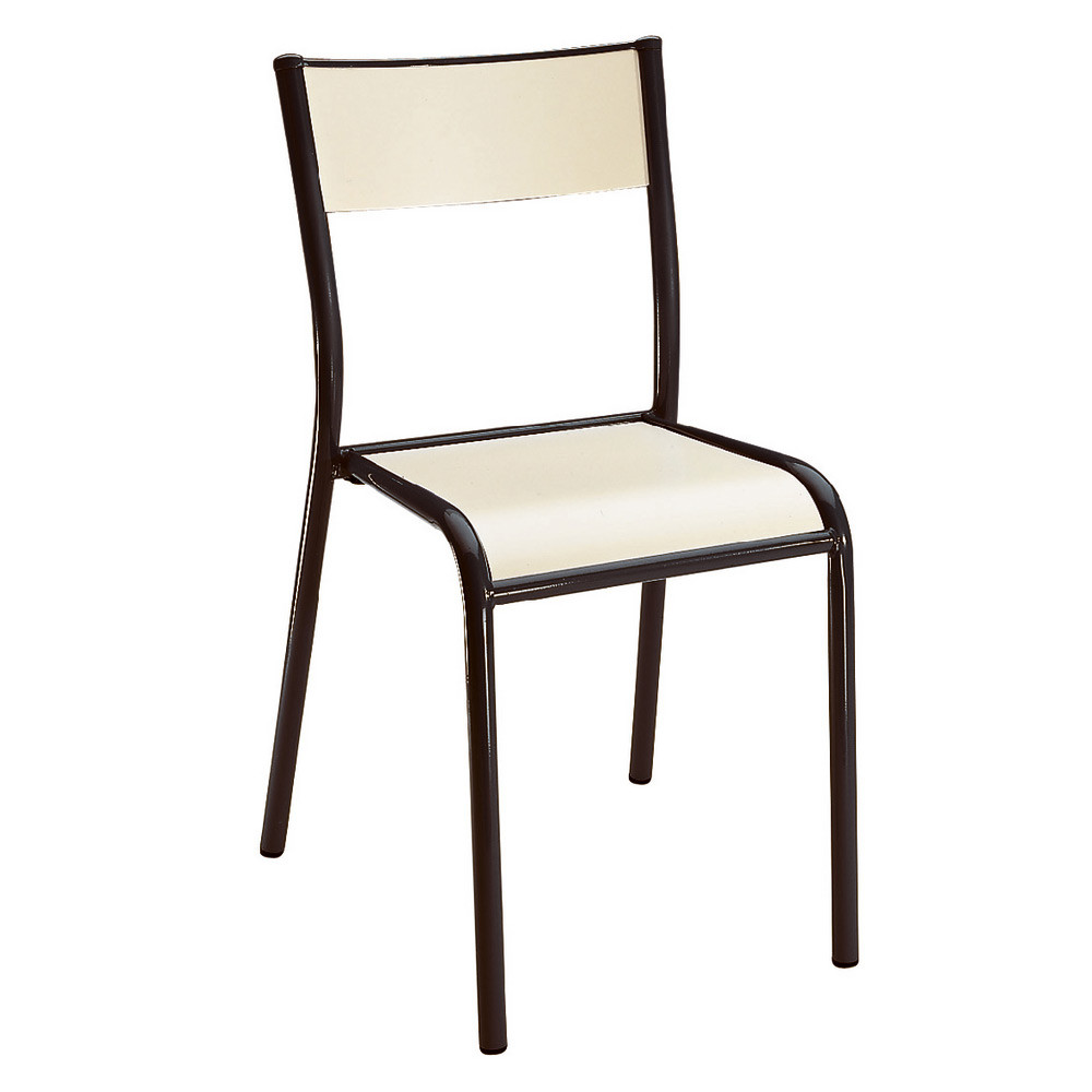 Chaise runion et rception multiplis stratifi Htre - Pieds mtal Noir