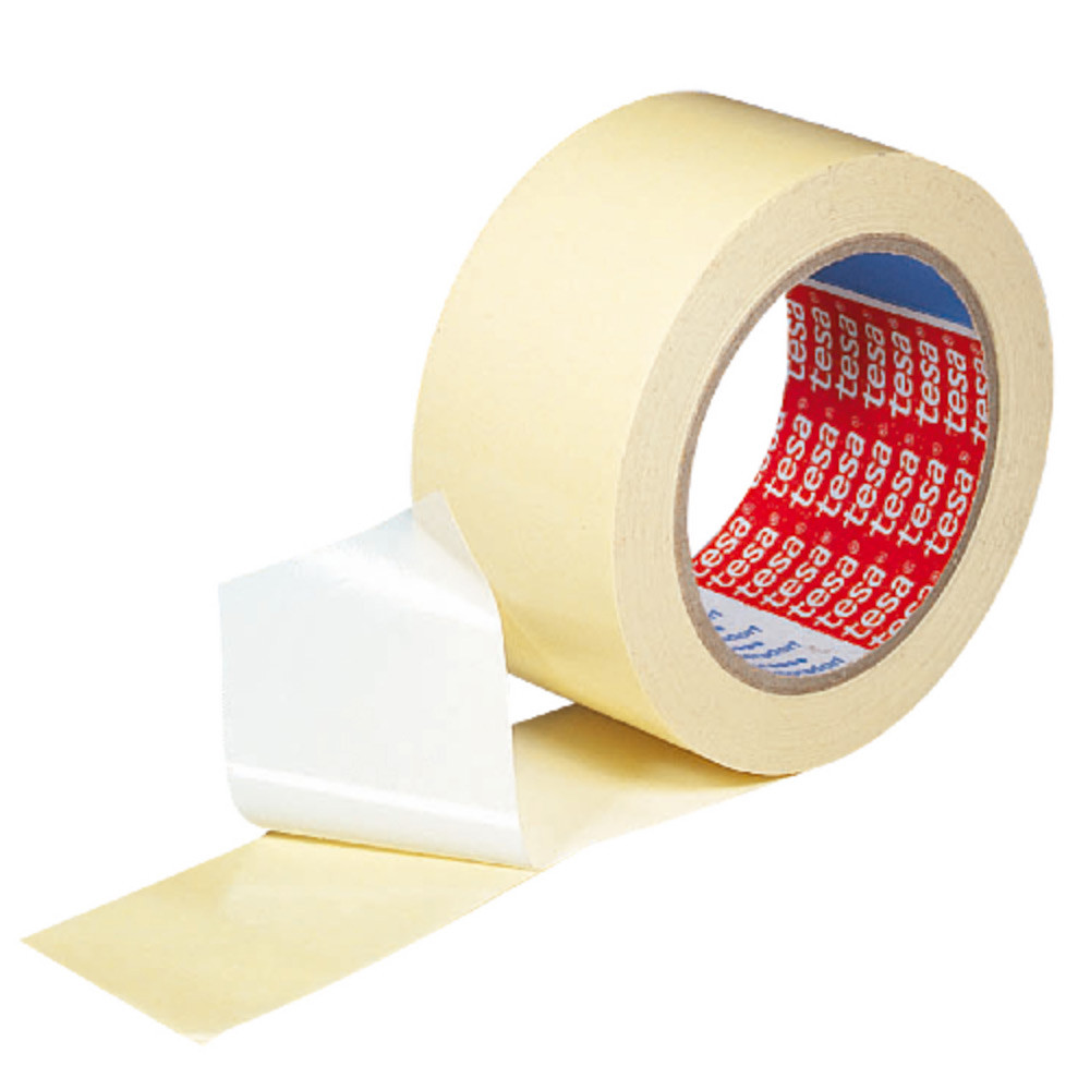 tesa Ruban double-face professionnel pour le sol, blanc, 50 mm x 25 m, 64620