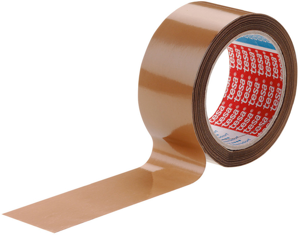 tesa Ruban adhsif d'emballage tesapack PVC silencieux - 32 microns - 50mmx100m - Havane