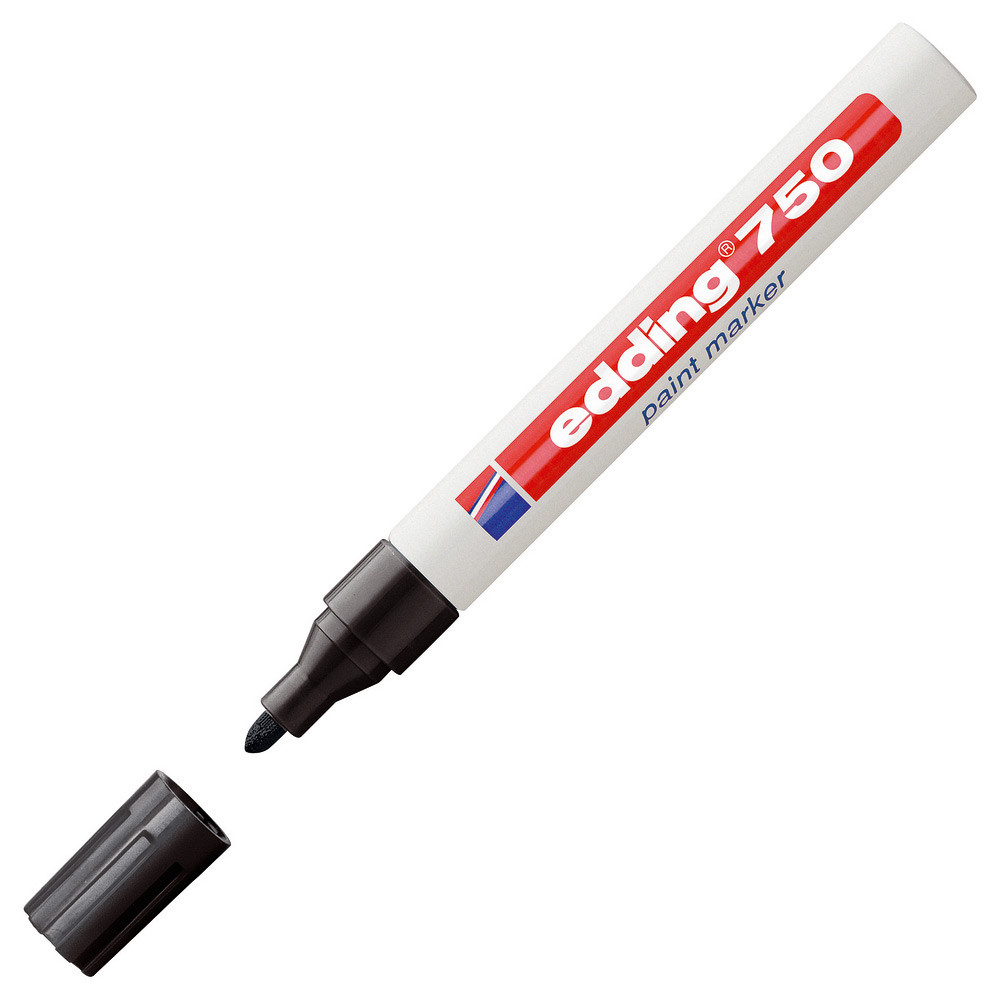 edding Marqueur  peinture 750  pointe ogive 2-4 mm noir