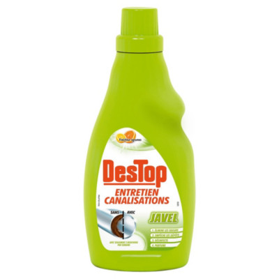 Destop Entretien des canalisations Javel - Flacon 750 ml