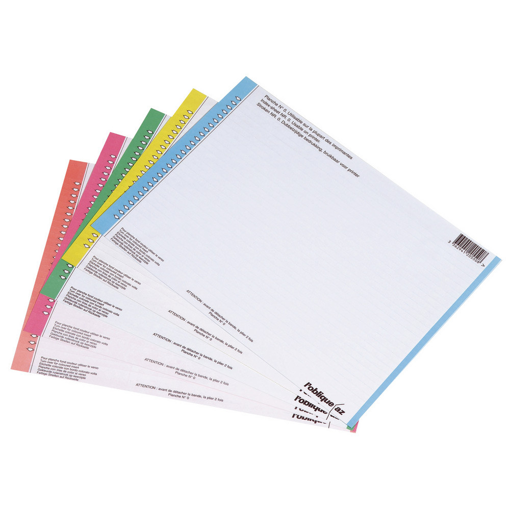 Elba Etiquette pour dossiers suspendus n0 - pour tiroirs - Sachet de 10 planches