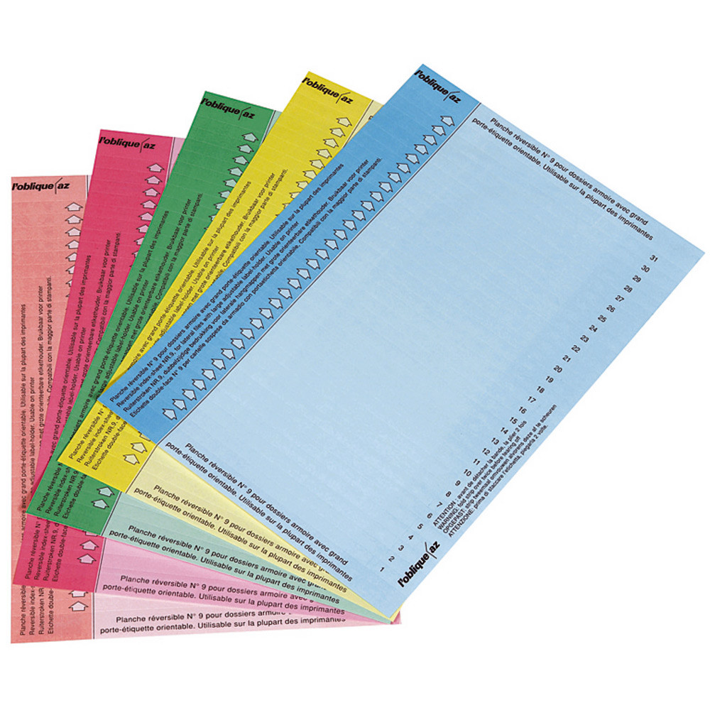 Elba tiquette pour dossiers suspendus n9 - Armoires - Sachet de 10 planches