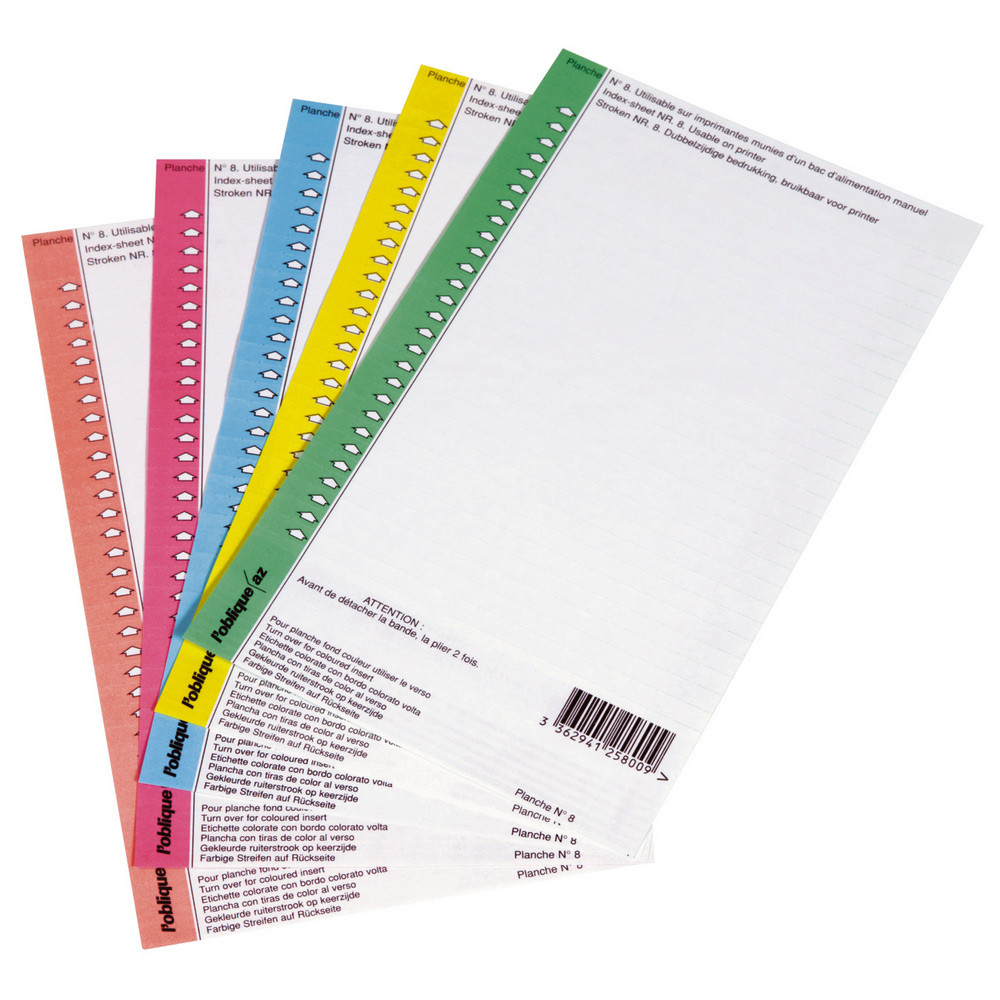Elba tiquette pour dossiers suspendus n8 - pour armoires - Sachet de 10 planches
