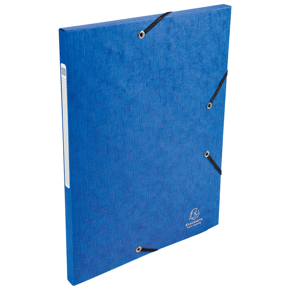 Exacompta ChemiseScottenNatureFutureA4  3rabats avec lastiques en carte lustre - Bleu