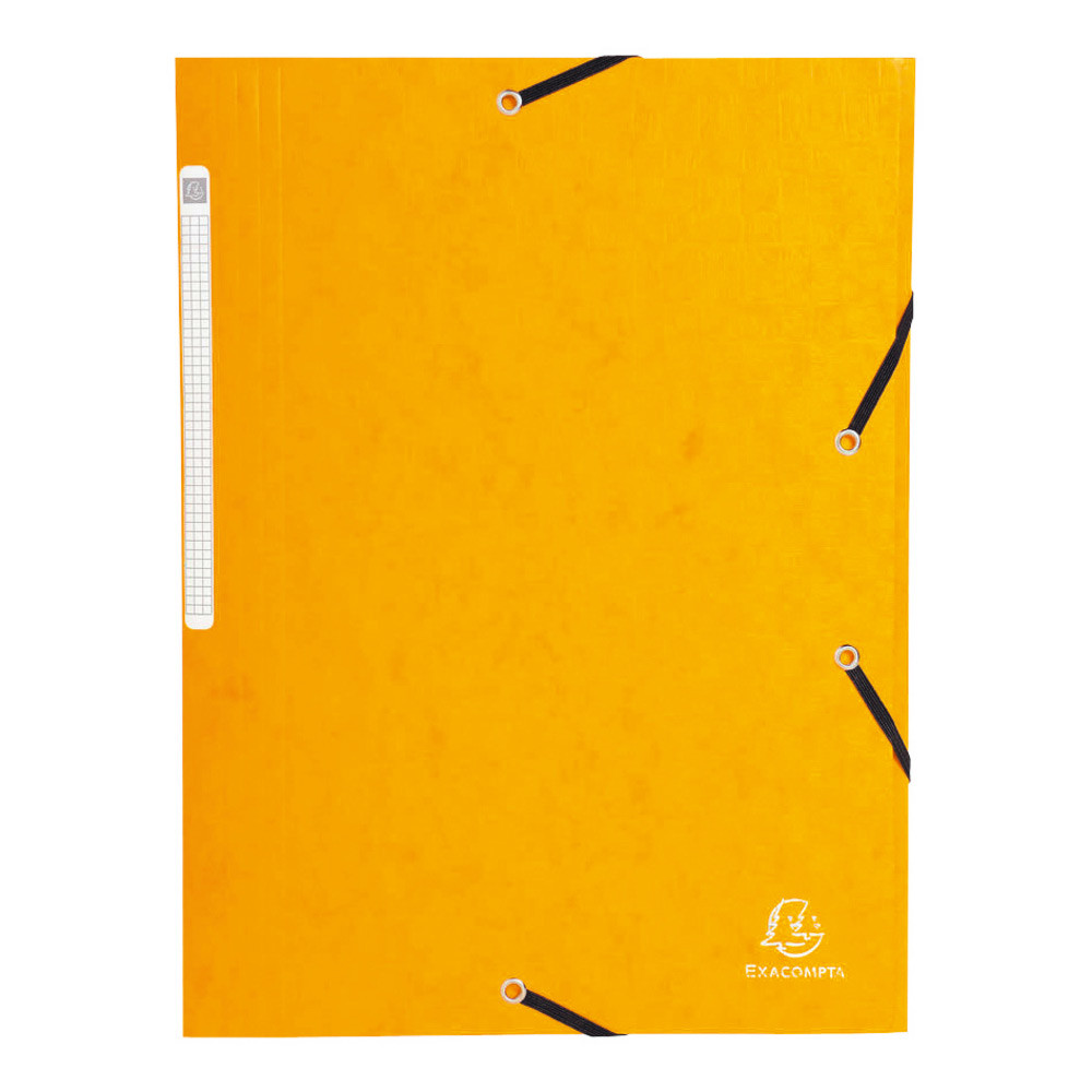 Exacompta ChemiseScottenNatureFutureA4  3rabats avec lastiques en carte lustre - Jaune
