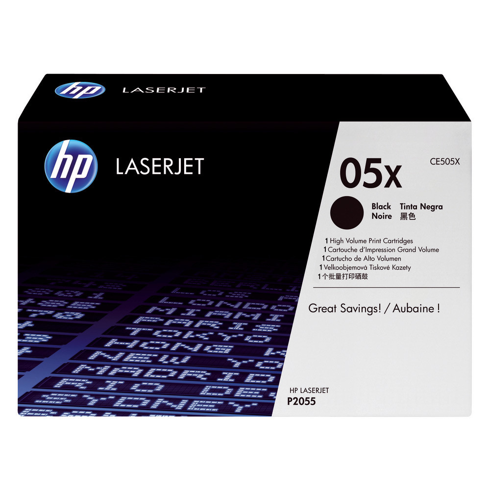 HP 05X CE505X Cartouche de toner 1 x 6500 pages - vue 6